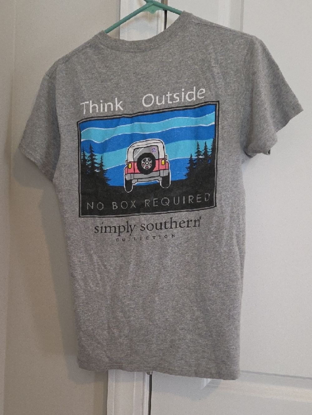 Simply Southern Gray  Short-Sleeve Tee with Small Chest Logo